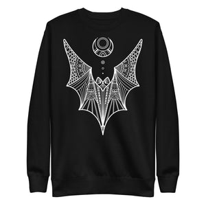 Bat Crescent Moon Sweatshirt - Black