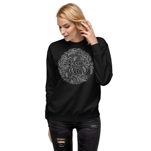 Blooms and Moons Sweatshirt - Green/Black/Blue