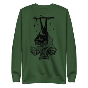 Night of the Bat Sweatshirt - Green/Dusty Rose